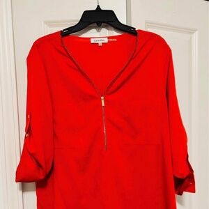 Calvin Klein Red Orange Top